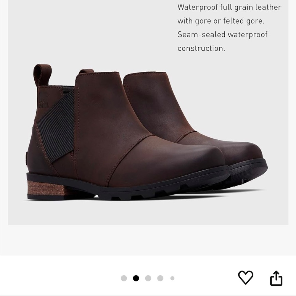 Sorel Brown Chelsea Boots with Elastic Side Panels